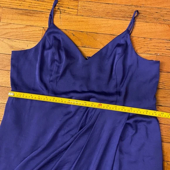 Express Satin Faux Wrap Maxi/Midi Dress - Picture 11 of 15